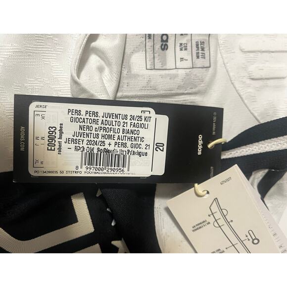 NWT Adidas Juventus 2024/25 N.21 Fagioli Home Authentic Soccer Jersey Men's M - Picture 4 of 13